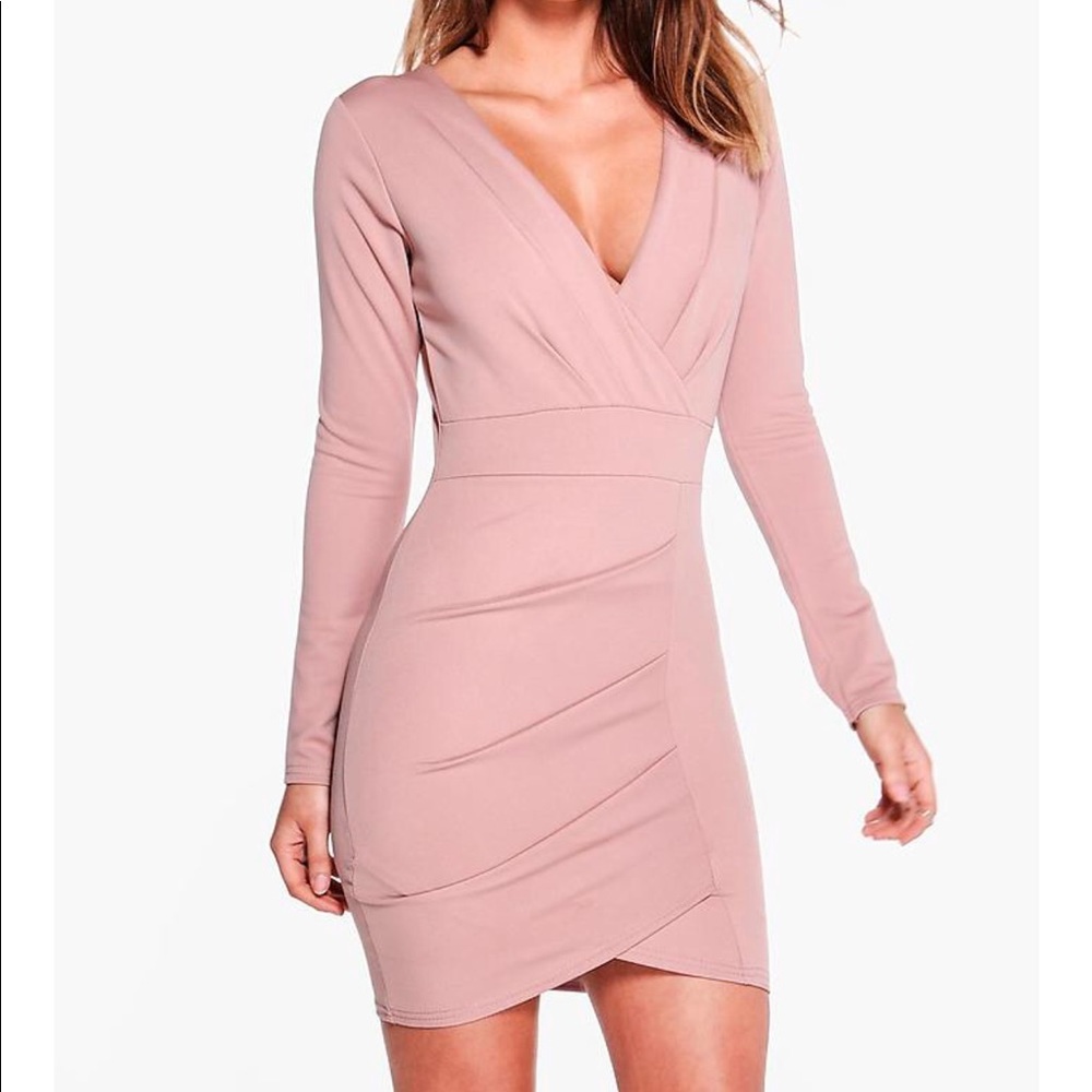Wrap bodycon dress boohoo night size 8us